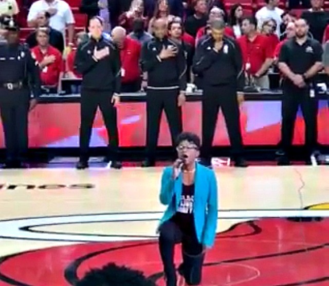 Miami Heat Anthem Singer Takes a Knee